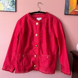 Joan Rivers Vintage Denim Jacket with Gold Buttons